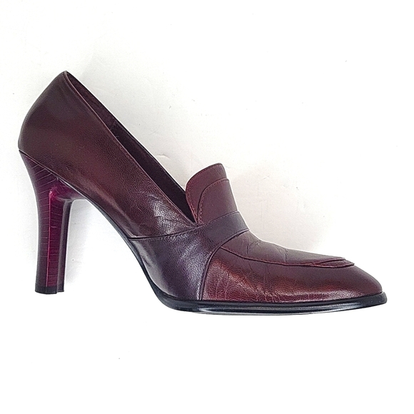 MODA SPANA Leather HIGH Heel Pumps Slip-on Loafer 7M - Picture 12 of 15